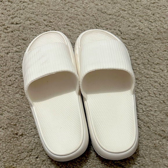 White Slide Sandals - Picture 1 of 1